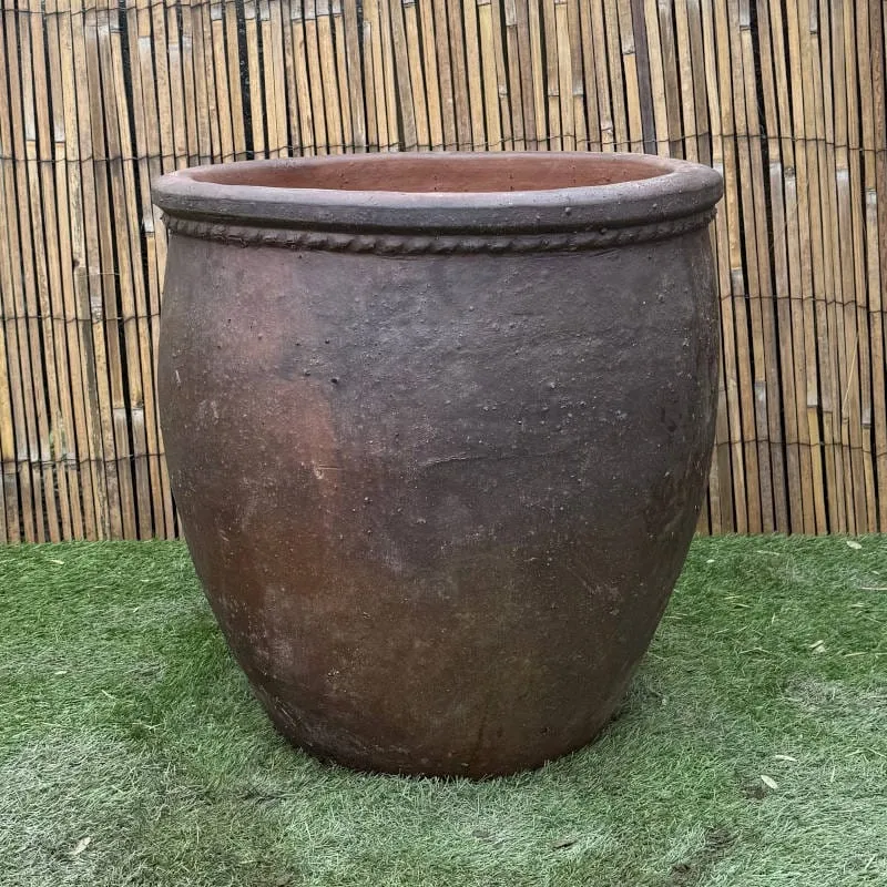 Rustic Clay Urn