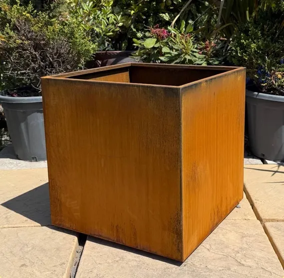 Corten Steel Cube