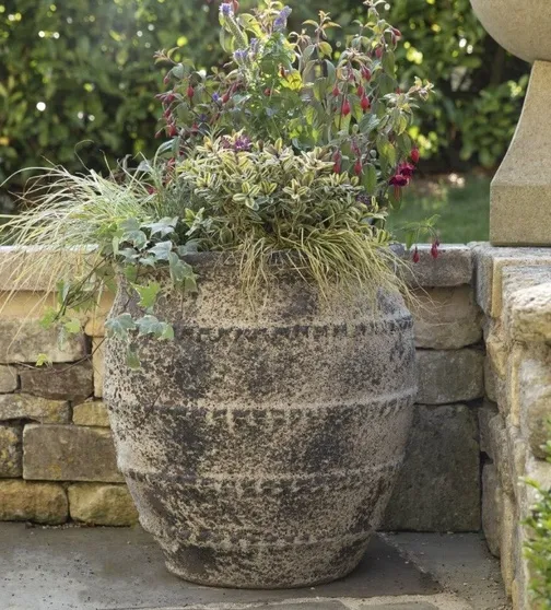 Banded Stone Urn