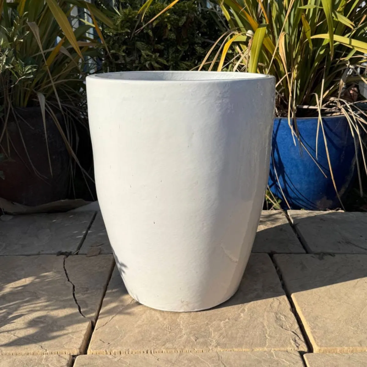 White Glazed Tall Cylinder