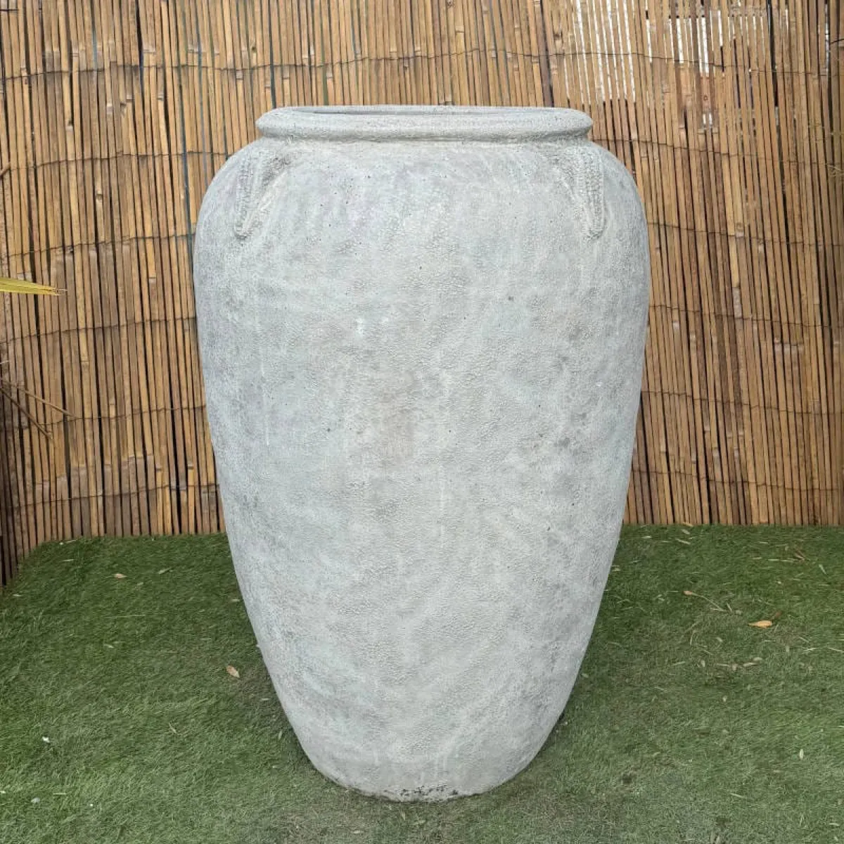 Chalk White Handled Amphora