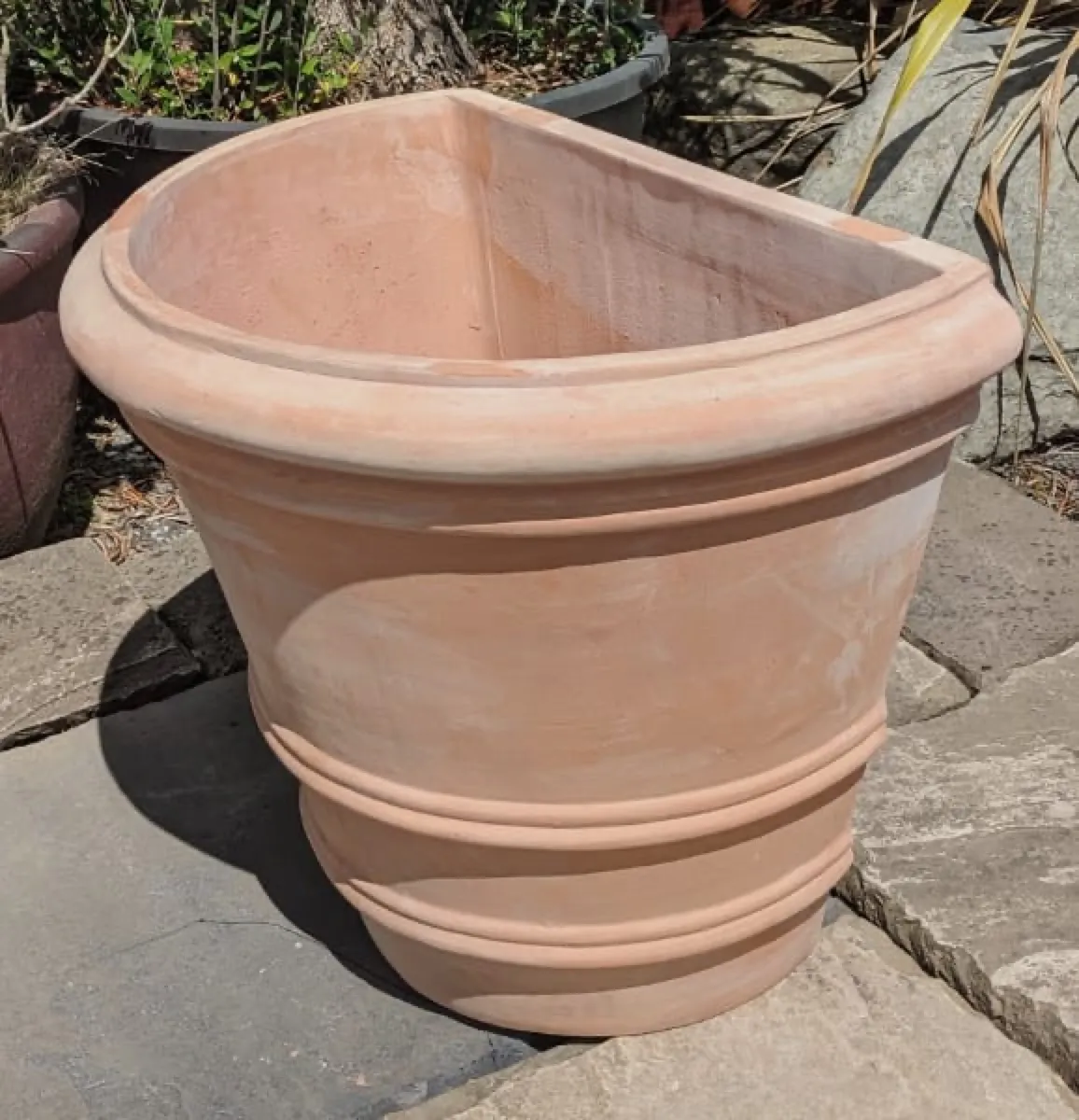 Half-Round Terracotta Wall Pot