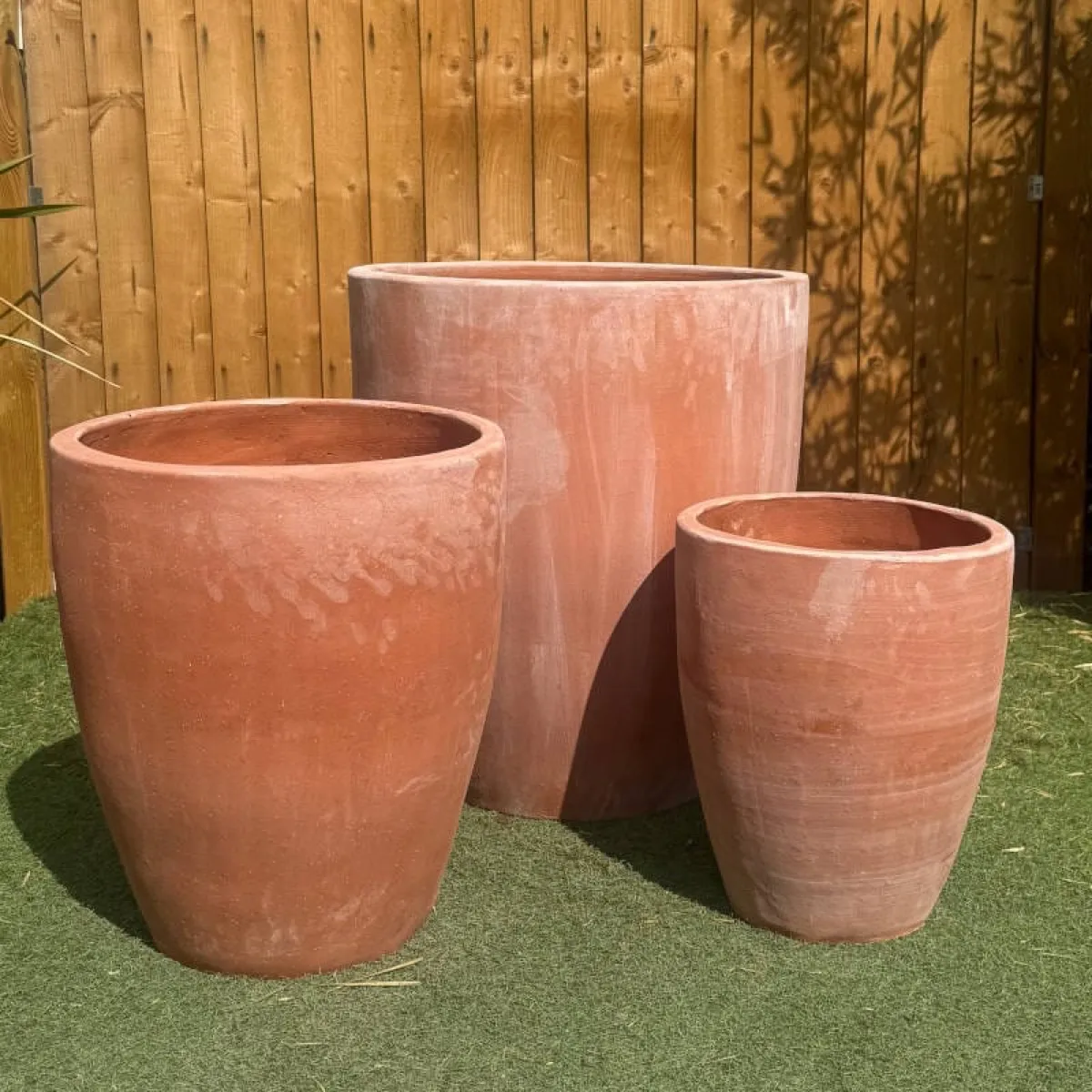 Tall Egg-Shaped Terracotta Pot