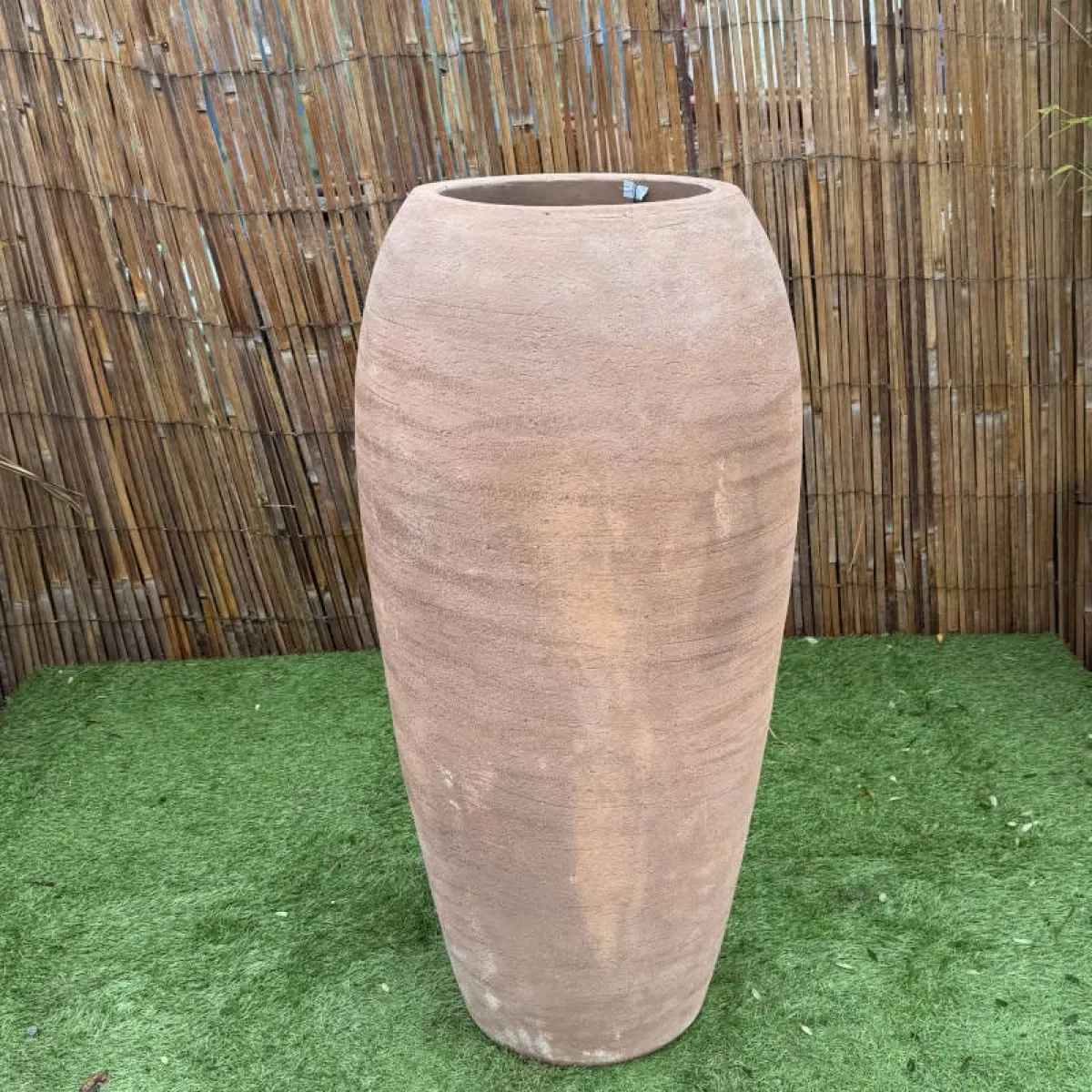 Tall Grey-Toned Clay Vase