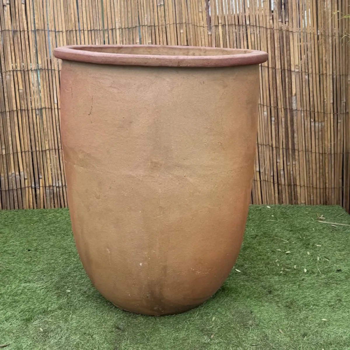 Tall Plain Terracotta Vase